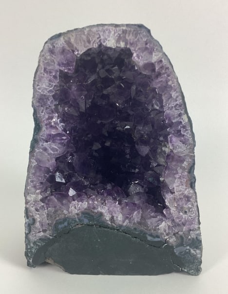 Amethyst Crystal Geode: Amethyst Crystal Geode measuring approx. 8.5 inches