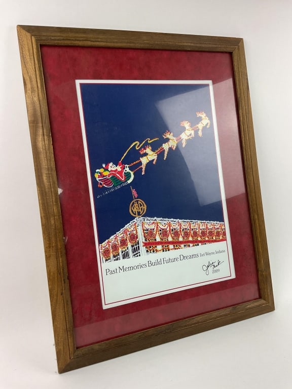 Wolf and Dessauer Christmas Easter Seal: Wolf and Dessauer Christmas 55th Anniversary Easter Seal ARC, framed 20 1/2 x 27, signed by artist Julia Meek 2009