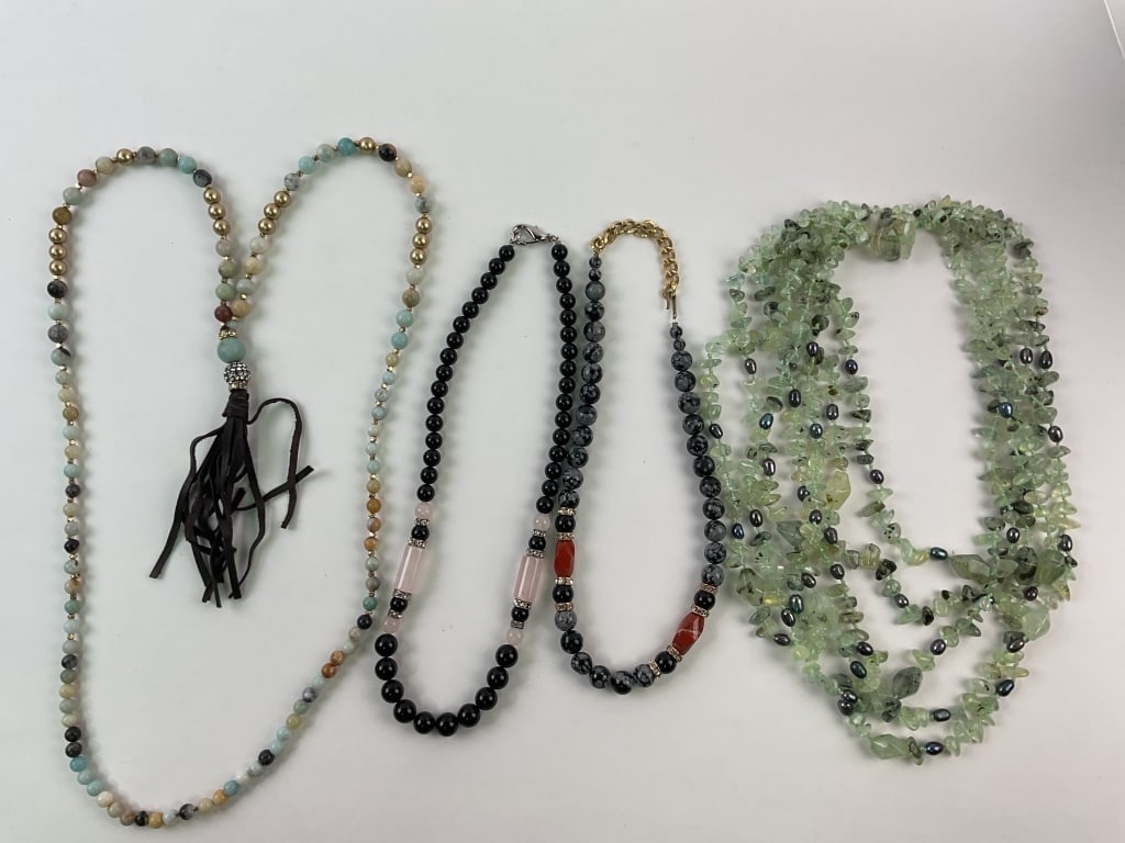 (4) Stone Necklaces - 3