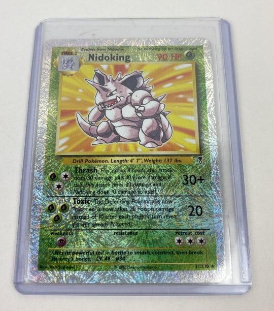 2002 Nidoking Reverse Holo Foil Legendary Collection Pokemon Card: 2002 Nidoking Reverse Holo Foil Legendary Collection Pokemon Card- unplayed. In sleeve