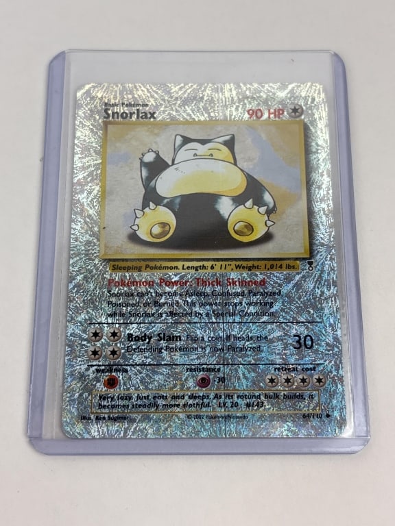 2002 Snorlax Reverse Holo Legendary Collection Pokemon Card: 2002 Snorlax Reverse Holo Legendary Collection Pokemon Card- unplayed