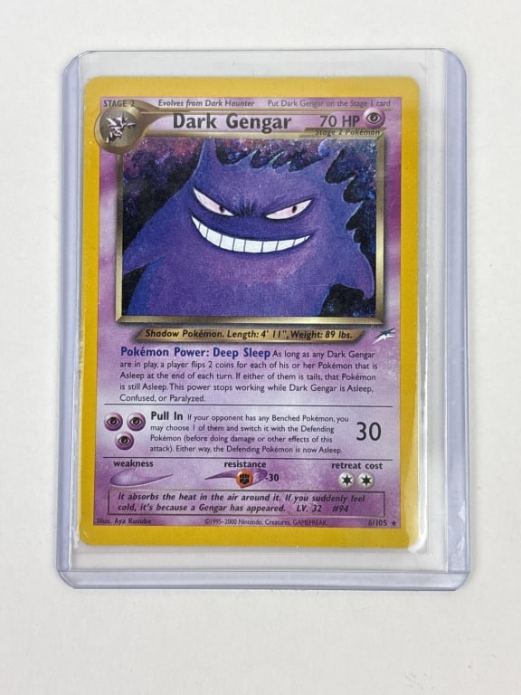 Pokemon TCG Neo Destiny Dark Gengar Holo Card: Pokemon TCG Neo Destiny Dark Gengar Holo Card- unplayed. In a sleeve