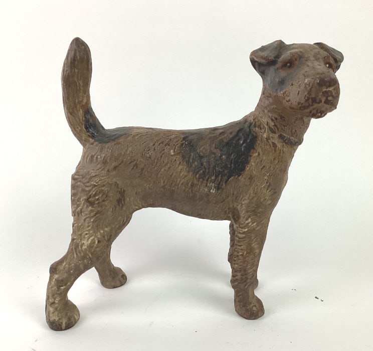 Hubley Cast Iron Wire-Haired Fox Terrier Door Stop (1 of 9)