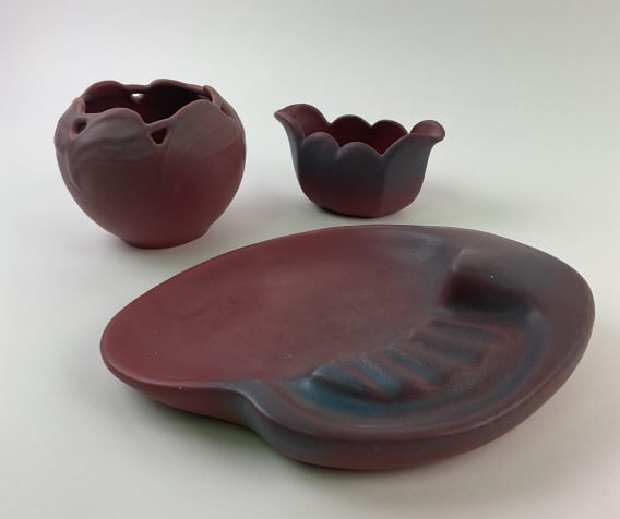 Van Briggle Ashtray, Planter, and Rose Bowl (1 of 5)