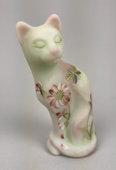 Fenton Burmese Lotas Mist Hand-Painted Car (1 of 6)