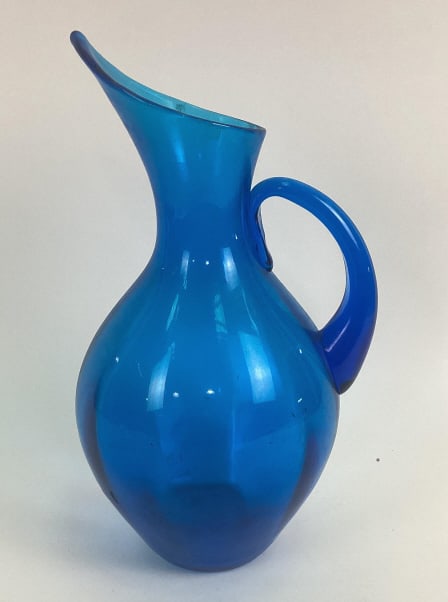 Blue Blenko MCM Pitcher - 2