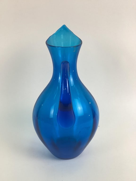 Blue Blenko MCM Pitcher - 4