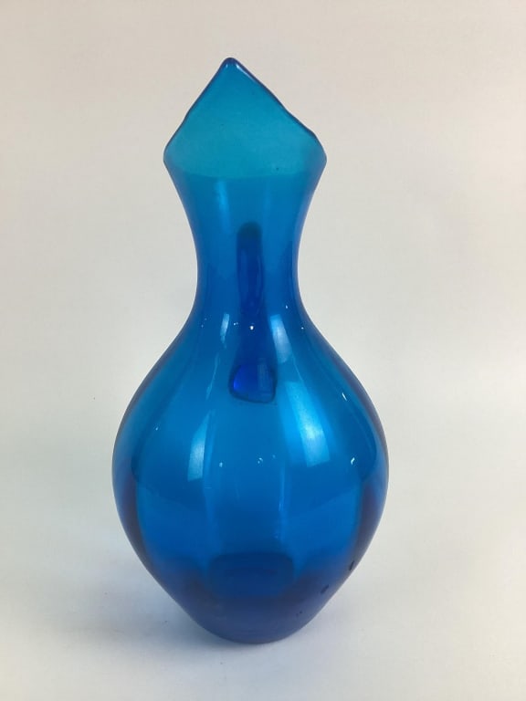 Blue Blenko MCM Pitcher - 5