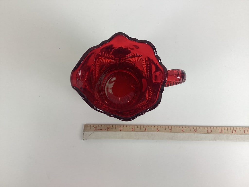 Mosser Ruby Red Inverted Thistle Pitcher - 6