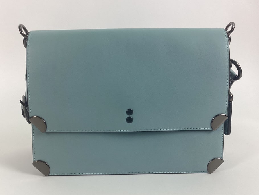 Sage Cooper Coach Shoulder Bag: Sage (1941 Line) Cooper Coach Shoulder Bag w/ pewter hardware