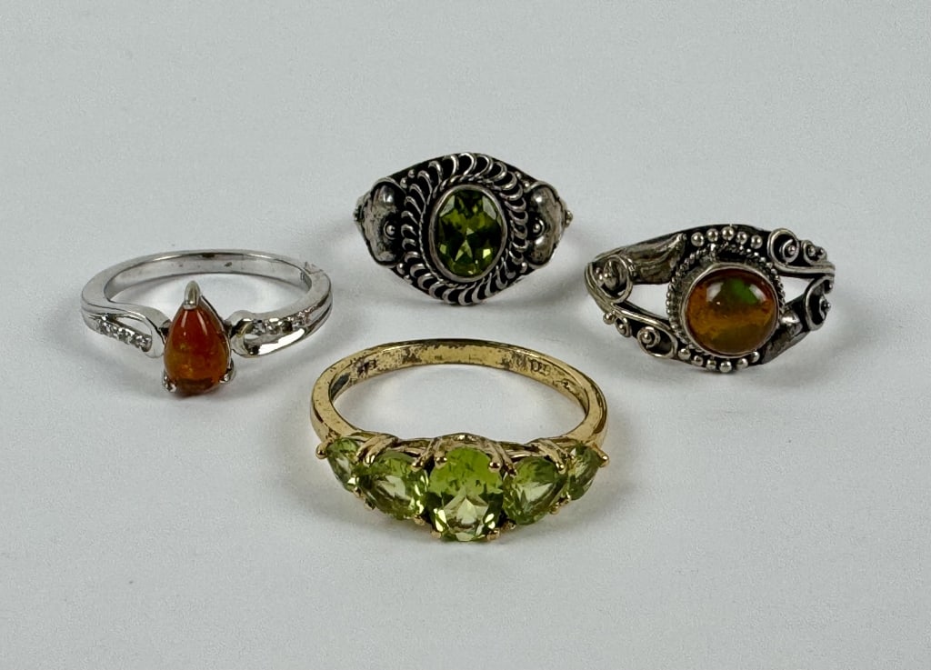 (4) 925 Sterling Silver Rings featuring Gemstones (1 of 4)