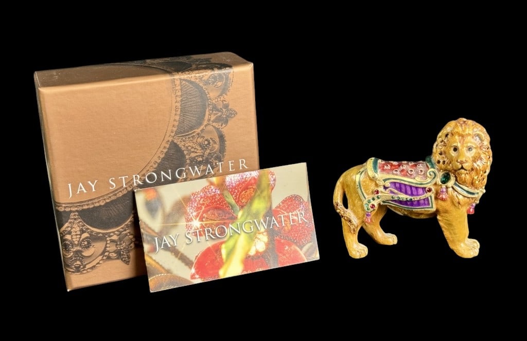 Jay Strongwater Enameled Lion Figurine (1 of 6)
