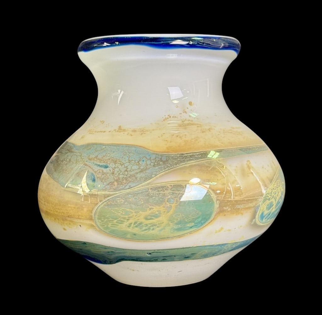 1970s Modernist Val St. Lambert Art Glass Vase (1 of 7)