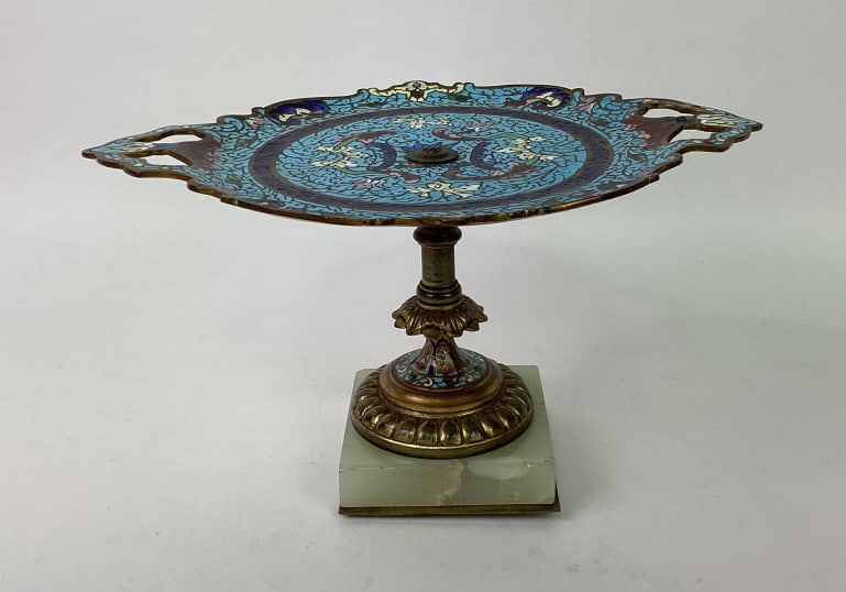 19th Century French Champleve Enameled Tazza (1 of 11)