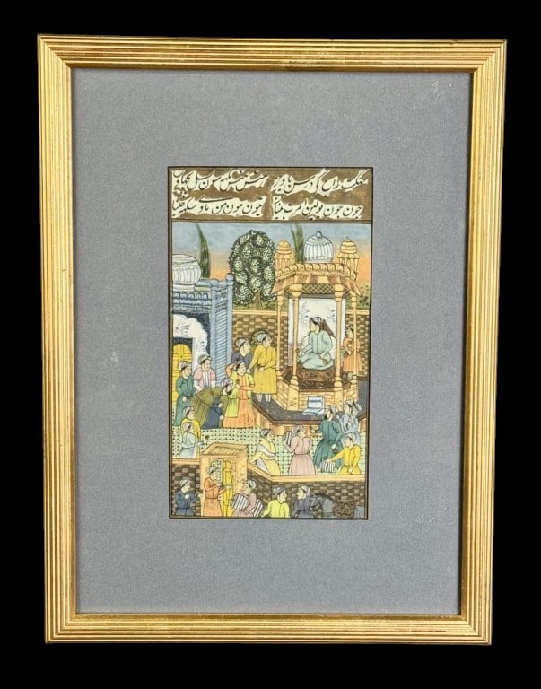 Antique Mughal Indian Court Scene Painting (1 of 4)