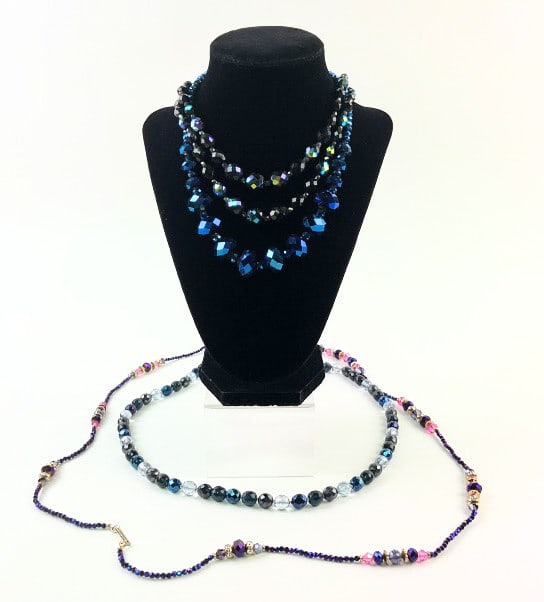 (4) Irideschent AB Crystal Bead Necklaces (1 of 3)