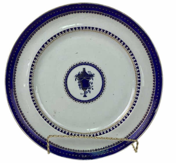 18th Century Chinese Export Armorial Porcelain Plate (1 of 11)