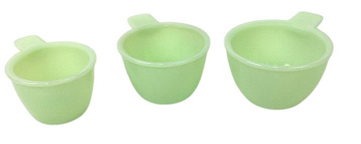 (3) Jeannette Jadeite Glass Measuring Cups- Uranium (1 of 8)