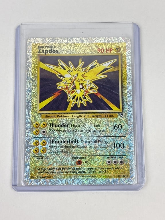 2002 Zapdos Reverse Holo Legendary Vintage Pokemon Card Unplayed: 2002 Zapdos Reverse Holo Legendary Vintage Pokemon Card- unplayed from 2002. In a sleeve