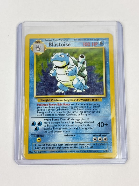 Vintage Blastoise Holo Card: Vintage Blastoise Holo Card- unplayed. In a sleeve