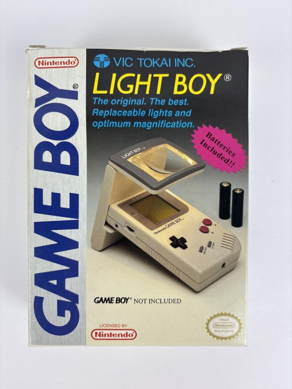 Game Boy Light Boy, VIC Tokai Inc.: Game Boy Light Boy, VIC Tokai Inc. Md VLB-02, includes instruction booklet, 1990, made in Japan