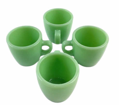 (4) Fire King Jadeite Restaurant Ware Coffee Cups (1 of 4)