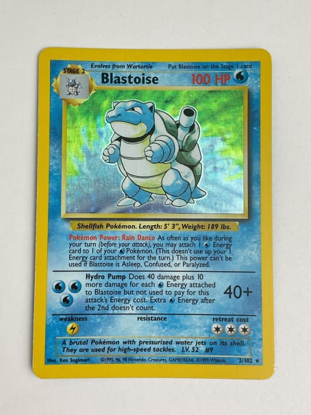 Pokemon Holographic Blastoise, Base Set: Pokemon Holographic Blastoise, Base Set (2/102)