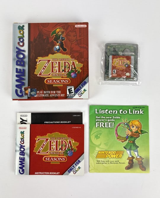 Legend of Zelda: Oracle of Seasons Nintendo Game Boy Color: Legend of Zelda: Oracle of Seasons Nintendo Game Boy Color 2001, includes cartridge, instruction booklets and original box