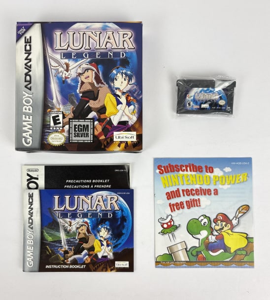 Lunar Legend, Game Boy Advance: Lunar Legend, Game Boy Advance 2002, includes cartridge, instruction booklet and original box