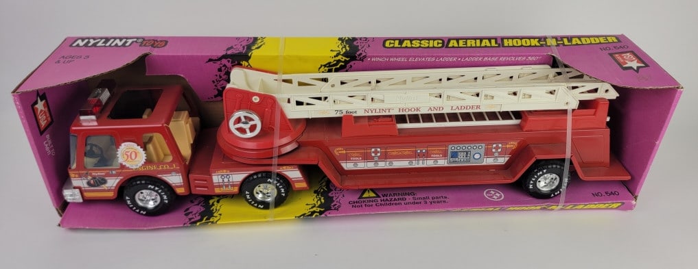 Nylint Hook-N-Ladder Firetruck: Nylint Toys Classic Aerial Hook-N-Ladder No. 540 Firetruck in original packaging