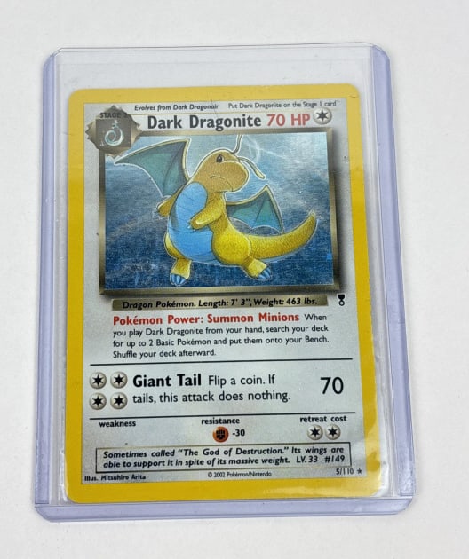 Dark Dragonite Pokemon Legendary Collection Holo Card: Dark Dragonite Pokemon Legendary Collection Holo Card- unplayed. In a sleeve