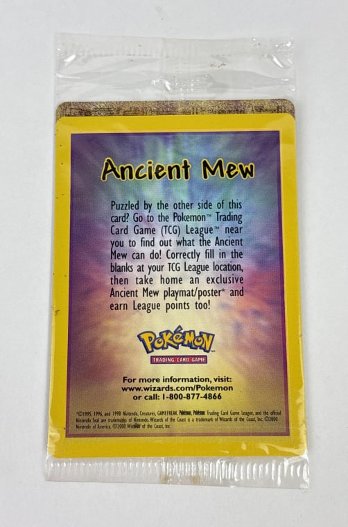 Vintage Ancient Mew Pokemon Movie Promo Card- sealed: Vintage Ancient Mew Pokemon Movie Promo Card- sealed.