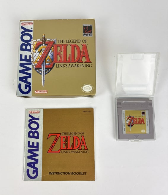 Legend of Zelda, Link's Awakening, Game Boy: Legend of Zelda, Link's Awakening, Game Boy 1993, includes game cartridge, instruction booklet and original box