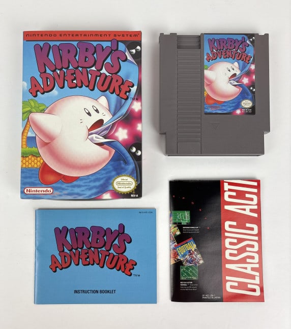 Kirby's Adventure, Nintendo: Kirby's Adventure, Nintendo, 1993, includes game cartridge, instruction booklet and original box