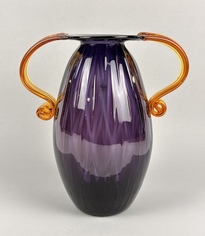 Blenko Purple Vase - 2