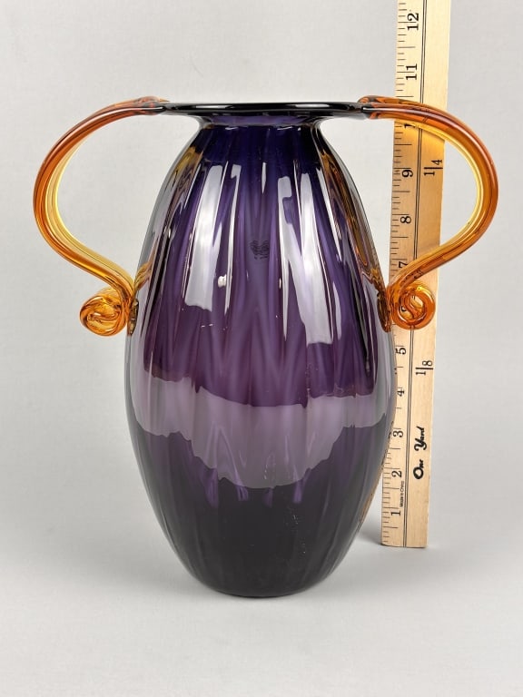 Blenko Purple Vase - 6