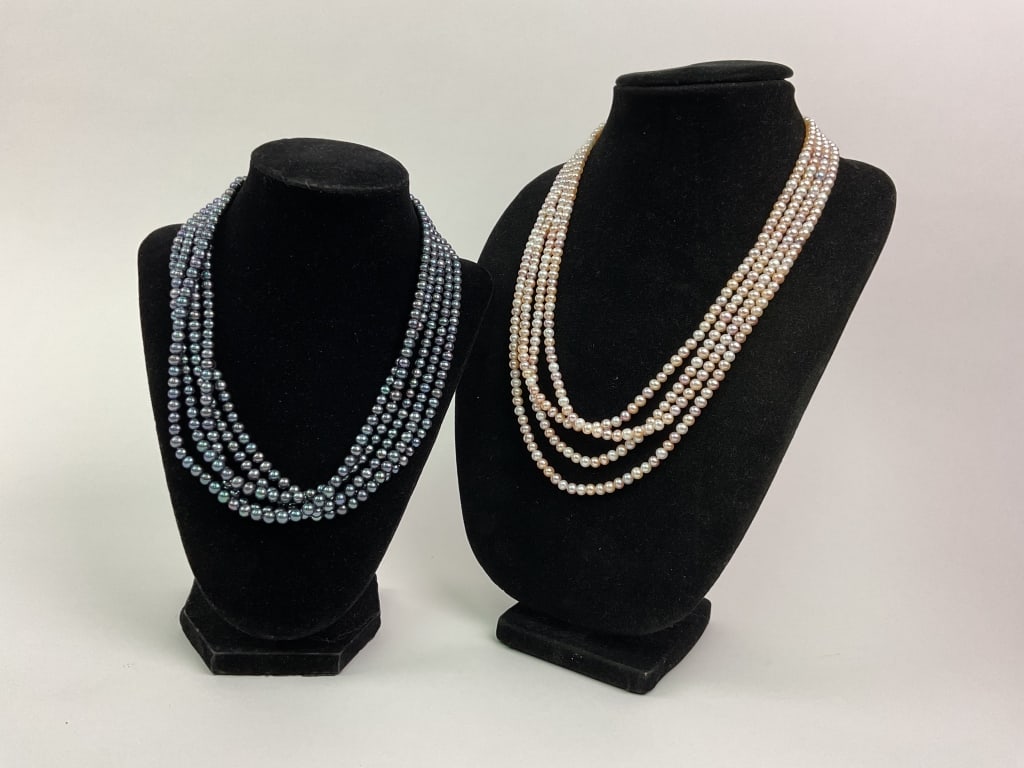 (2) Cultured Pearl Necklaces (1 of 8)