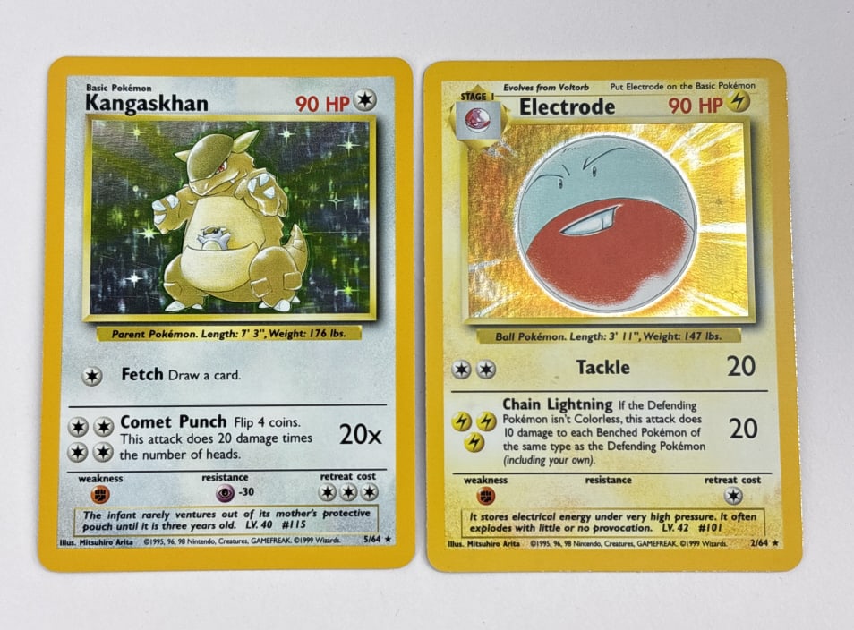 Kangahan Halo 5/64 Error Card, Electrode Halo 2/64 Error Pokemon Cards (1 of 4)