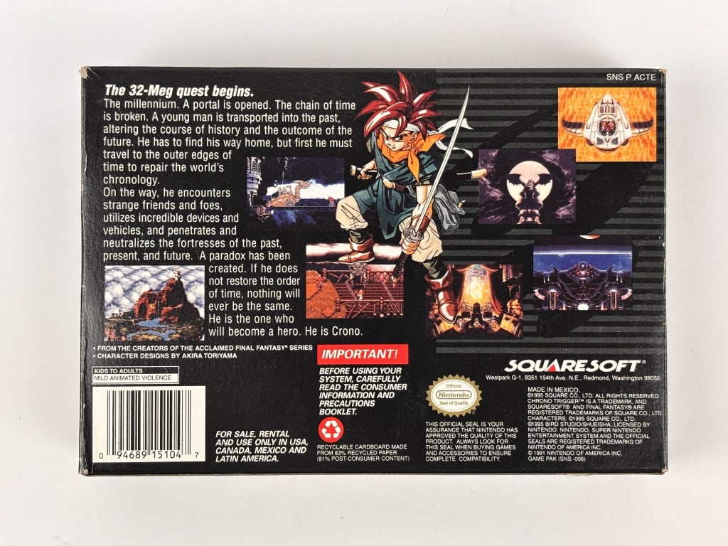 Chrono Trigger, Super Nintendo Game - 2
