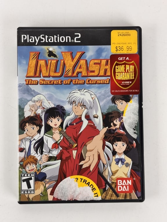 InuYasha, PlayStation 2 Game: InuYasha: The Secret of the Cursed Mask, PlayStation 2 Game, includes compact disc, instruction booklet and original case