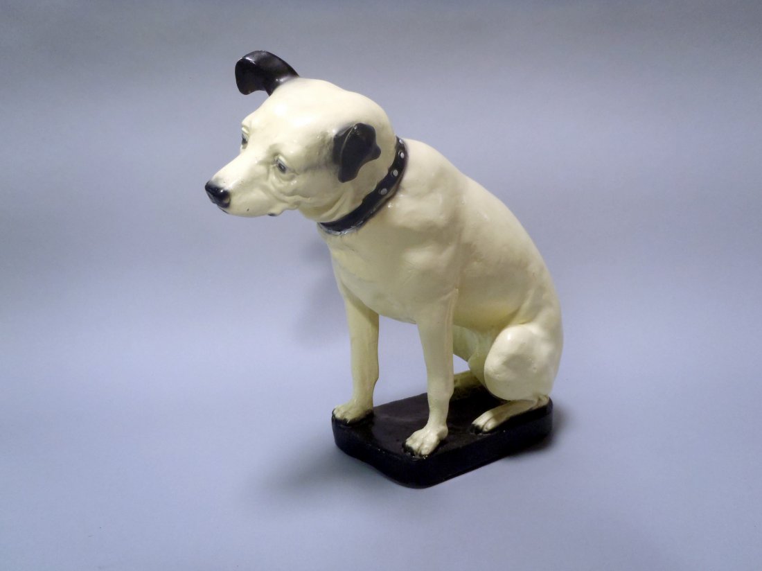 RCA Nipper His Master's Voice statue: RCA Nipper His Master's Voice plaster statue 15" tall. Shipping rate E.
