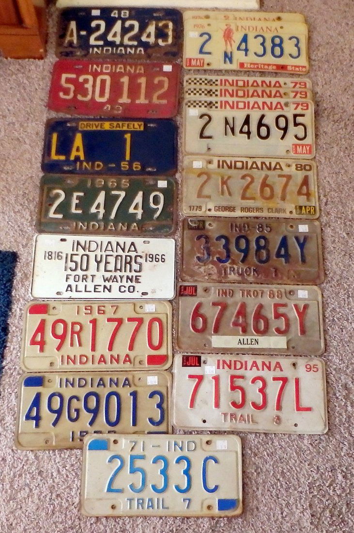 Indiana Vintage License Plate Collection (1 of 8)