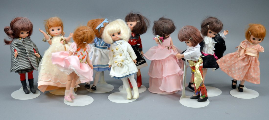 Lot of 10 Betsy McCall Dolls & Stand (1 of 1)