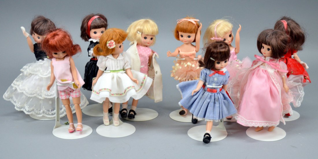 Lot of 10 Betsy McCall Dolls & Stand (1 of 1)