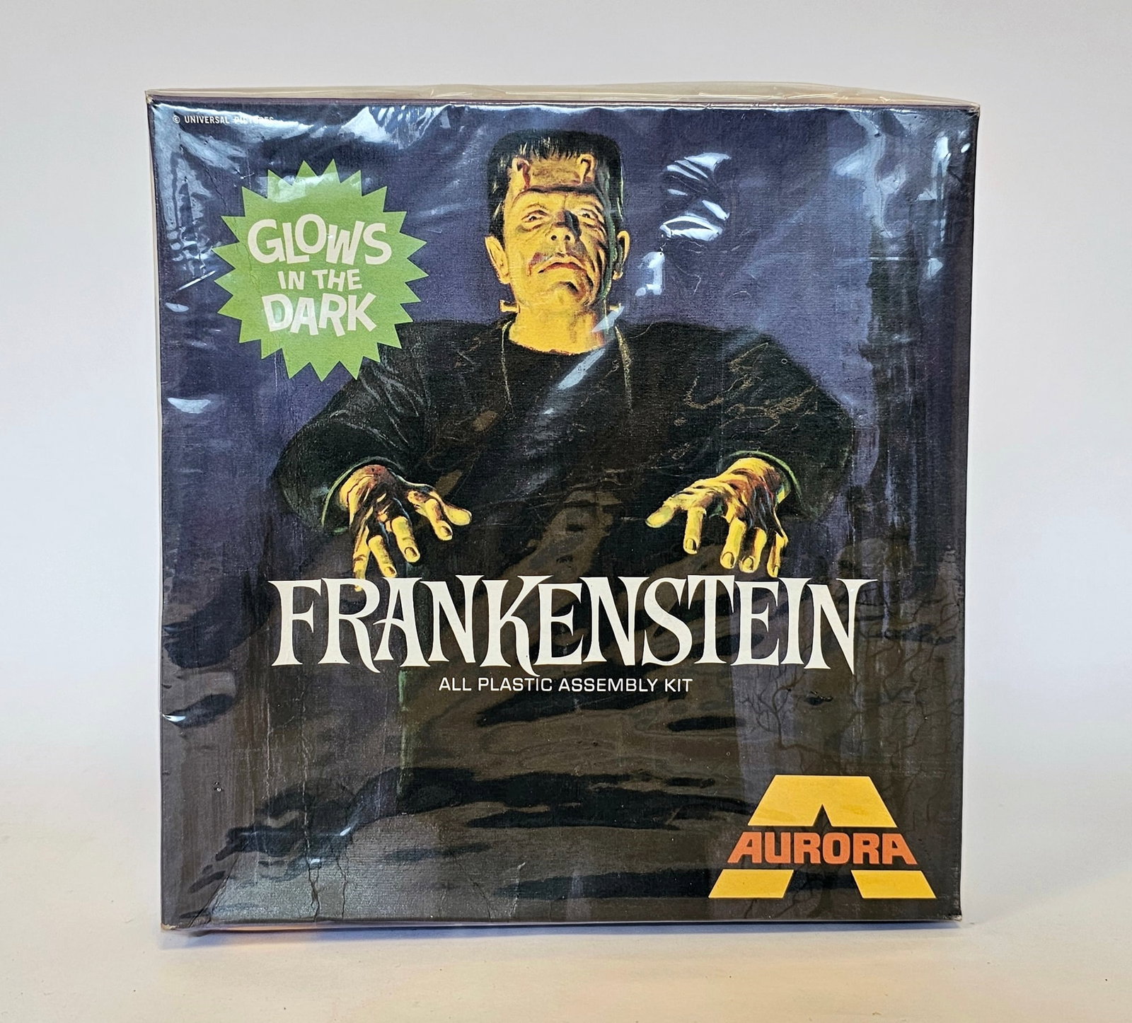 Aurora 'Frankenstein' Glow in The Dark plastic assembly kit, No.449 boxed with plastic film: Aurora 'Frankenstein' Glow in The Dark plastic assembly kit, No.449 boxed with plastic film