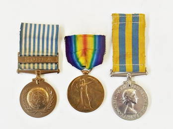 Korean Medal named to:- 22184326. Pte. M.E.C. Morriss.