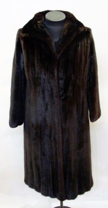 A "Grosvenor"Black Glama, exclusive to Harrods, full: A "Grosvenor"Black Glama, exclusive to Harrods, full length mink coat