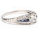 Art Deco Platinum, Diamond, and Sapphire Ring - 2