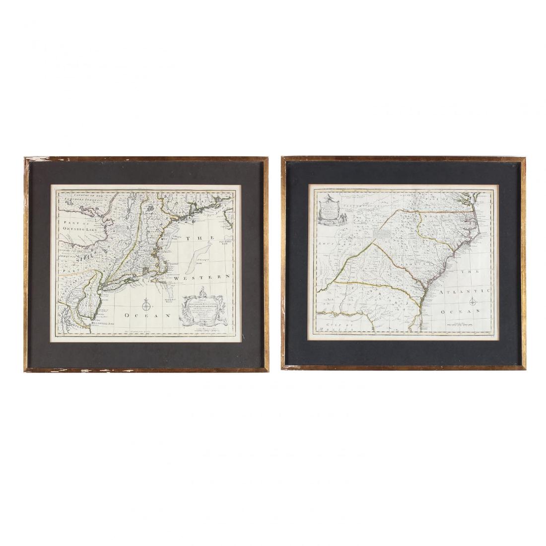 Two Emanuel Bowen Maps Showing the East Coast (1 of 6)