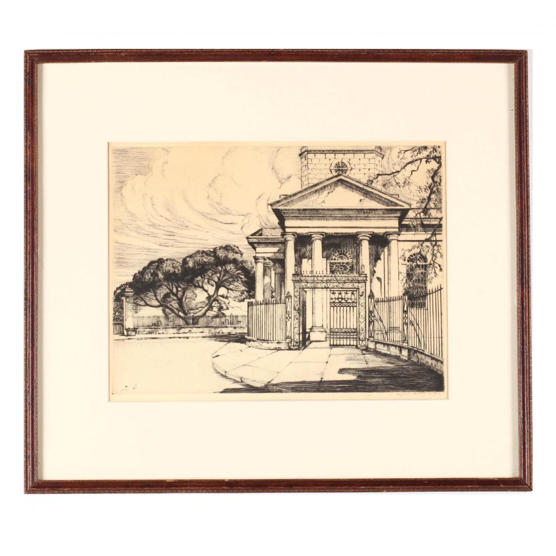 Alfred Hutty (SC/NY, 1877-1954),  Old St. Philip's (1 of 3)